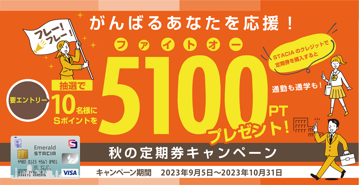 抽選で5,100ポイントプレゼント！<br>〜フレー！フレー！がんばる