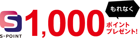STACIAカードへの新規入会でSポイント1,000ポイントプレゼント！