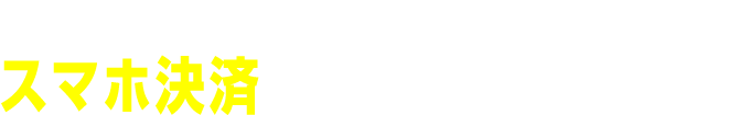 支払い楽々♪スマホ決済ももちろん対応